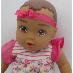 2016 Jakks Pacific 15" Baby Doll With Pink Headband & Floral Outfit
